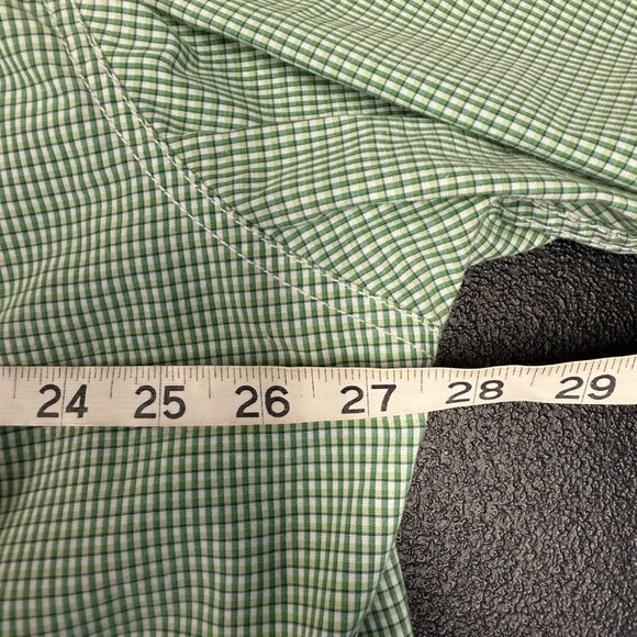 Akademiks Mens Green Plaid Button-Up Shirt Size 5XL Short Sleeve Big & Tall - Picture 3 of 8